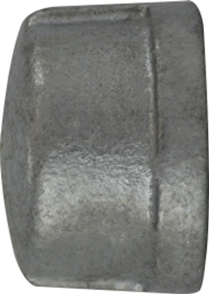 Midland Metal 64473 Cap, 1/2 in FPT, Iron, Galvanized, 150 lb