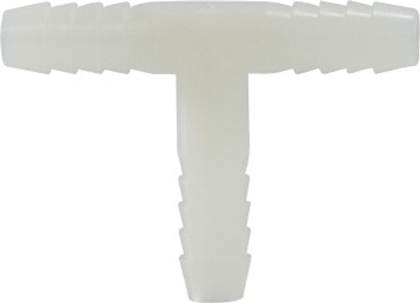 Midland Metal 33417W Tee, 5/32 in Hose Barbed x 5/32 in Hose Barbed x 5/32 in Hose Barbed, Nylon
