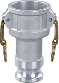 Midland Metal 619002 Type DA Cam and Groove Reducer Coupler, 1-1/2 in Female Coupler x 2 in Male Adapter, Aluminum