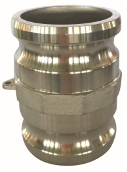 Midland Metal 63857 Cam and Groove Spool Adapter, 4 in Male Adapter x 4 in Male Adapter, Stainless Steel