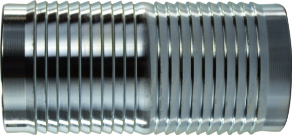 Midland Metal 973656 Mender, 2 in Hose Barbed x 2 in Hose Barbed, Steel