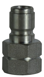 Midland Metal 86047 Straight Through Quick Disconnect Plug, 1/2 in FPT, Steel