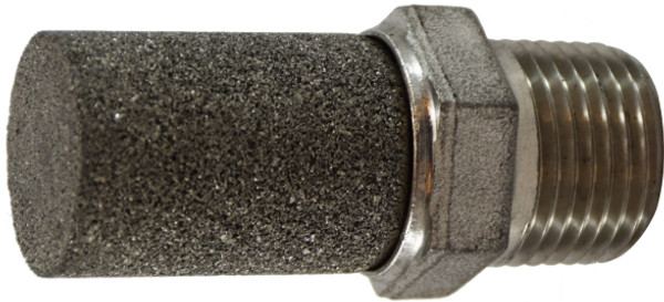 Midland Metal 300032 Muffler, 1/8 in Nominal, MPT, Stainless Steel