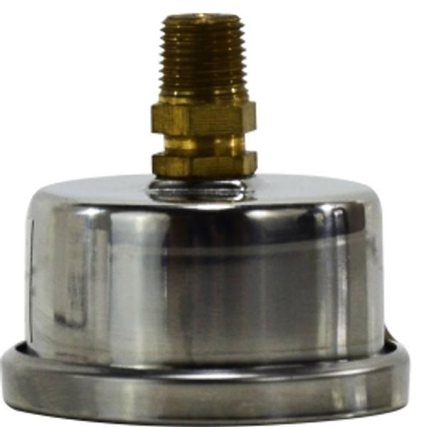 Midland Metal 80611 Pneumatic Pressure Gauge, 1-1/2 in Dial, 0 to 15 psi Measuring Range, +/-1.5 % Accuracy
