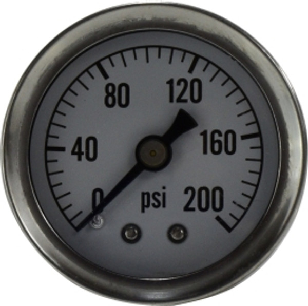 Midland Metal 80616 Pneumatic Pressure Gauge, 1-1/2 in Dial, 0 to 200 psi Measuring Range, +/-1.5 % Accuracy