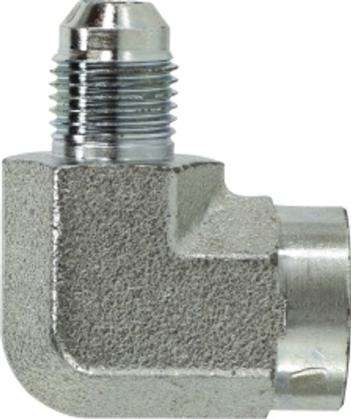 Midland Metal 250286 90 deg Straight Elbow, 1/2 in 37 deg JIC Flared x 3/8 in FPT, Steel Midland Metal 250286 90 deg Straight Elbow, 1/2 in 37 deg JIC Flared x 3/8 in FPT, Steel