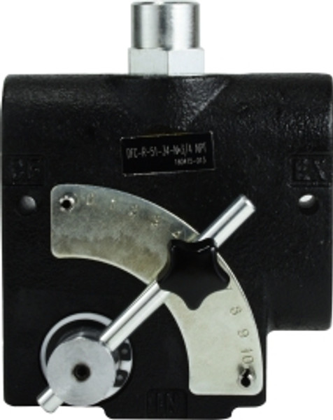 Midland Metal MFC38N Pressure Compensating Variable Flow Control Valve, 3/8 in Nominal, FNPT, 0 to 8 gpm