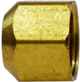 Midland Metal 10073 Cap, 1/8 in 45 deg Female Flared, Brass