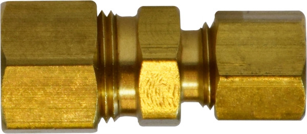 Midland Metal 18085 Reducing Union, 7/8 in Compression x 3/8 in Compression, Brass