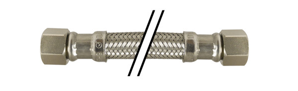 Midland Metal 923112 Icemaker Hose, 12 in L, Stainless Steel Tube