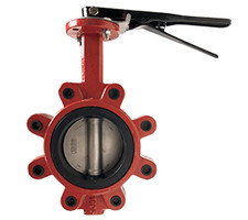 Midland Metal 9660L8 Butterfly Valve, 8 in Nominal, Ductile Iron Body