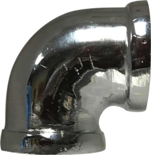 Midland Metal 45103 90 deg Elbow, 1/2 in FPT x 1/2 in FPT, Bronze, Chrome-Plated
