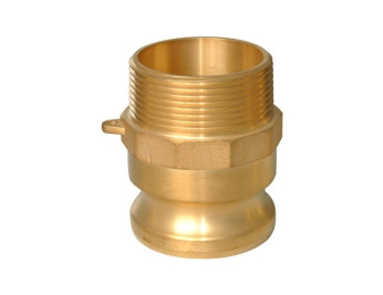 Buchanan Rubber CGF-500-B1 Cam and Groove Adapter, 5 in Type F x 5 in MNPT, Brass