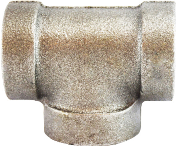 Midland Metal 68259 Tee, 2-1/2 in FPT x 2-1/2 in FPT x 2-1/2 in FPT, Iron, Galvanized, XH Schedule, 300 lb