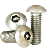 5/16"-18 x 1/2" Button Head Socket Cap Screws, Tamper-Resistant, 18-8 Stainless Steel, Coarse, Fully Threaded, Qty 100