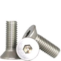 1/4"-28 x 3/8" Non-Standard Flat Head Socket Cap Screws, 18-8 Stainless Steel, Qty 100