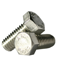 1"-8 x 10" Hex Cap Screws, 18-8 Stainless Steel, Coarse, Partially Threaded, Qty 5