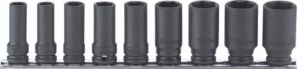 Koken RS13301X/9 | 3/8" Sq. Drive Socket Set on Rail