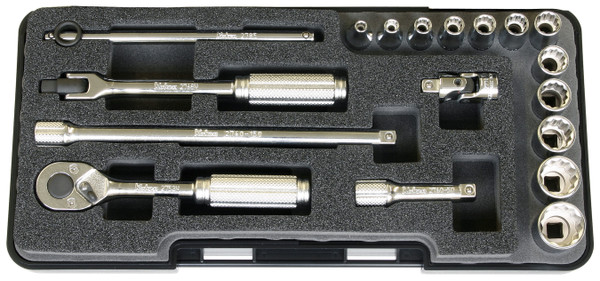 Koken P2281A-12P | 1/4" Sq. Drive, Socket set