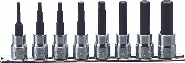 Koken RS3010M/8-L100 | 3/8 Sq. Drive, Inhex Bit Socket Set