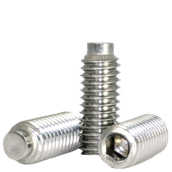 #4-40 x 1/4" Socket Set Screws, 1/2 Dog Point, 18-8 Stainless Steel, Coarse, Qty 100
