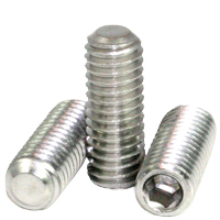 #10-32 x 3/16" Socket Set Screws, Flat Head Point, 18-8 Stainless Steel, Fine, Qty 100