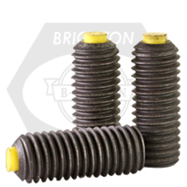 M5-0.80 x 5mm Socket Set Screws, Cup Point, Nylon-Tip, Coarse, Alloy Steel, Qty 100