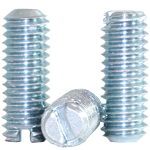 3/8"-16x1 1/2" SLOTTED SET SCREWS COARSE ALLOY CS HARDEN ZINC, Qty 100