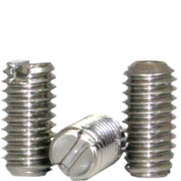 #8-32x5/16" SLOTTED SET SCREWS CUP POINT COARSE STAIN A2 (18-8), Qty 100