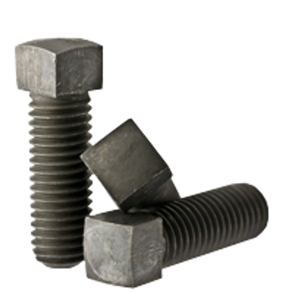 3/8"-16 x 1 3/4" Square Head Set Screws, Cone Point, Plain, Coarse, Fully Threaded, Case Hardened, Qty 100