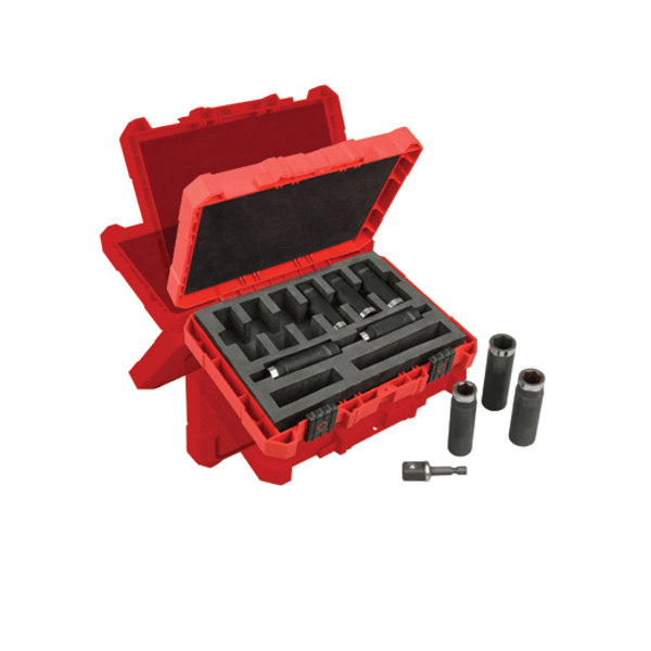 Milwaukee I SHOCKWAVEâ„¢ 1/2" DR THIN WALL DEEP IMPACT SOCKET SET 9PC