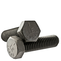 5/16"-24 x 6" Hex Cap Screws, Plain, Grade 5, Fine, Partially Threaded, Medium Carbon, Qty 50