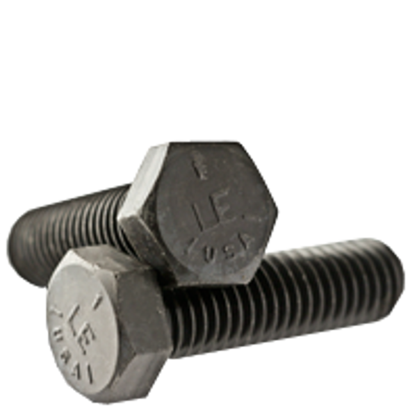 7/16"-20 x 4 1/2" Hex Cap Screws, Plain, Grade 5, Fine, Partially Threaded, Medium Carbon, Qty 25