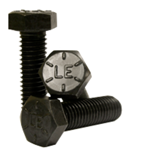 9/16"-12 x 2 1/4" Hex Cap Screws, Plain, Grade 8, Coarse, Partially Threaded, Alloy Steel, (USA), Qty 25