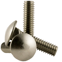 1/4"-20 x 1 3/4" Carriage Bolts, 18-8 Stainless Steel, Coarse, Qty 100
