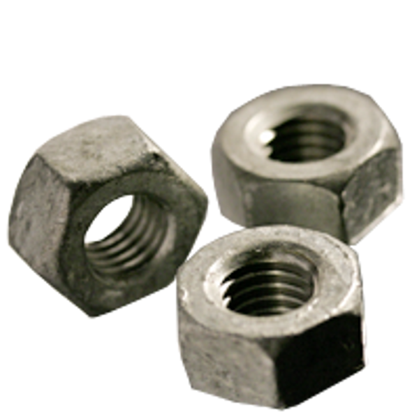 1 1/8"-7 Heavy Hex Nuts, Hot Dipped Galvanized, Grade A, Coarse, A563, Qty 10