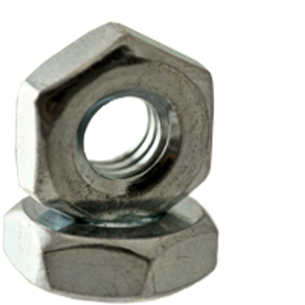 #5-44 Hex Machine Screw Nut, Zinc Cr+3, Low Carbon, Qty 100