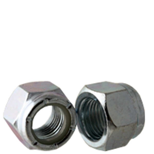 1 1/4"-7 NTU (Thin-Heavy) Nylon Insert Lock Nuts, Zinc Cr+3, Coarse, Low Carbon, Qty 10
