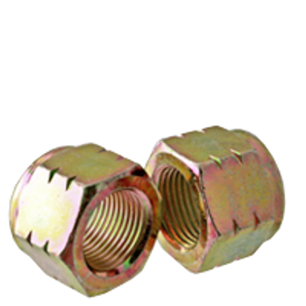 1/2"-13 NYLON INSERT LOCKNUTS GRADE C ZINC-YELLOW, Qty 100