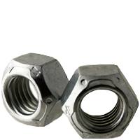 1/4"-20 ALL METAL HEX LOCKNUTS GRADE C MED. CARBON ZINC & WAX CR+3, Qty 100