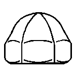 #4-40 Acorn Nut, 1 Piece, 304 Stainless Steel, Coarse, Qty 100