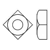 1/4"-20 Square Nuts, Hot Dipped Galvanized, Grade 2, Qty 250