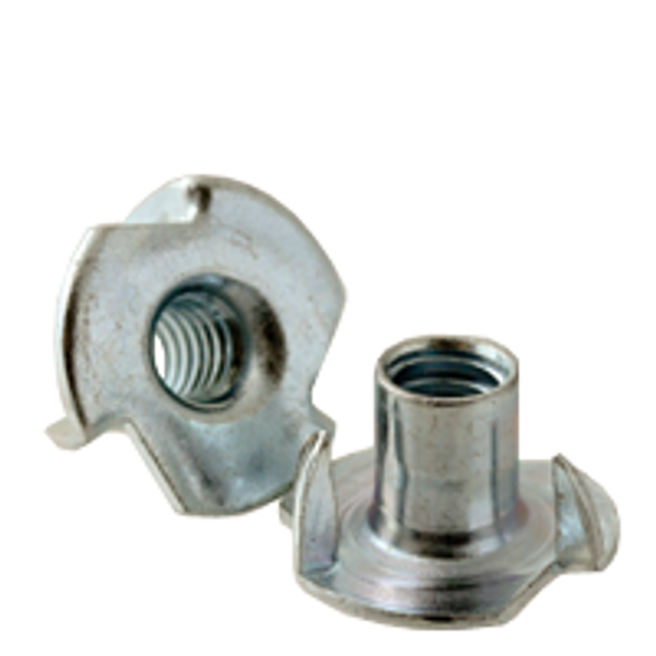 1/4"-20 x 5/16" 4 Prong Tee Nuts, Zinc Cr+3, Qty 250