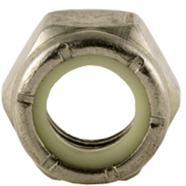 #10-32 NTM (Thin) Nylon Insert Lock Nuts, 18-8 Stainless Steel, Fine, Qty 100