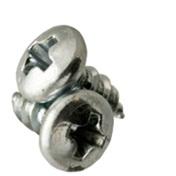 #12-14 x 2 1/2" Phillips Pan Head Tapping Screws, Type AB, Zinc Cr+3, Qty 200