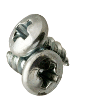 #7-19 x 3/8" Slotted Pan Head Tapping Screws, Type AB, Zinc Cr+3, Qty 100