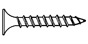 #6 x 1 5/8" Drywall Screws, Phillips Bugle, Zinc-Yellow, Coarse, Qty 100