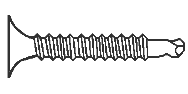 #6-20 x 1 7/8" Phillips Bugle #2 Point Self Drilling Drywall Screws, Phosphated, Qty 100