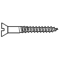 #7x1" ROUND SLOT  Wood Screw Zinc, Qty 100