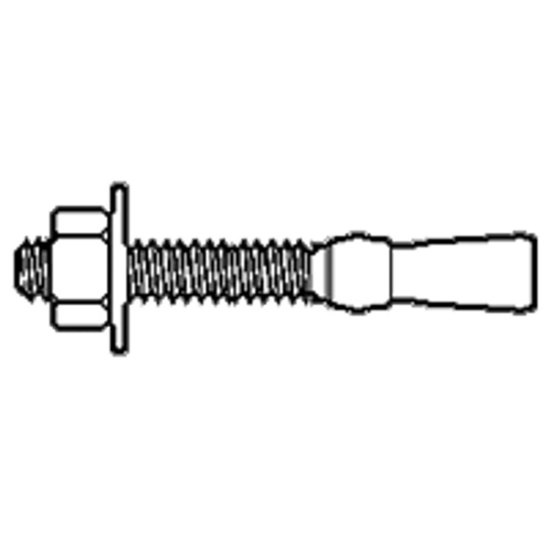 3/8" x 2 1/4" Ramset Trubolt Wedge Anchor, Zinc, Qty 50
